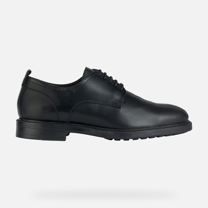 Chaussures en cuir TIBERIO HOMME Noir | GEOX