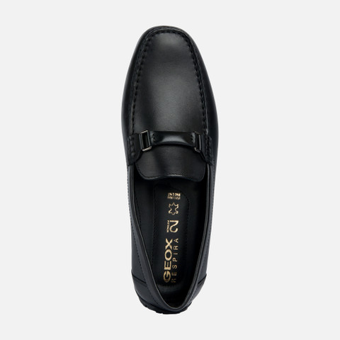 leather loafers MONER W 2FIT MAN Black - image number 5 | GEOX