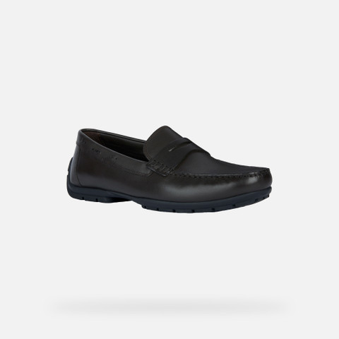 Geox® MONER W 2FIT D: Leather Loafers coffee Man | Geox®