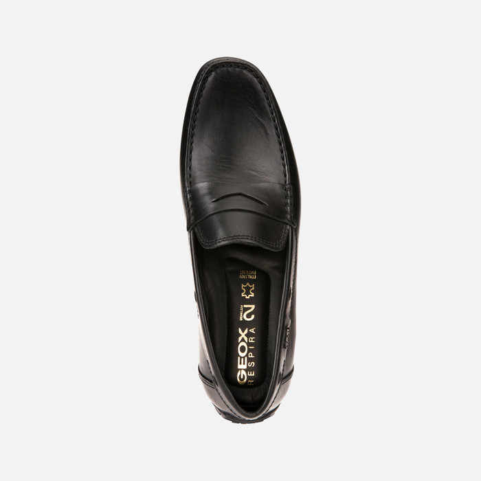 Geox Respira Moccasins black wet-look Shoes Moccasins 