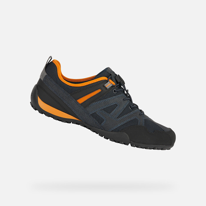 Low top sneakers SNAKE MAN Navy/Orange | GEOX