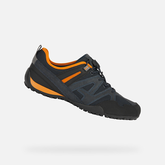 Zapatillas bajas SNAKE HOMBRE Azul marino/Naranja | GEOX