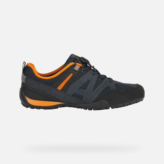 Zapatillas bajas SNAKE HOMBRE Azul marino/Naranja | GEOX