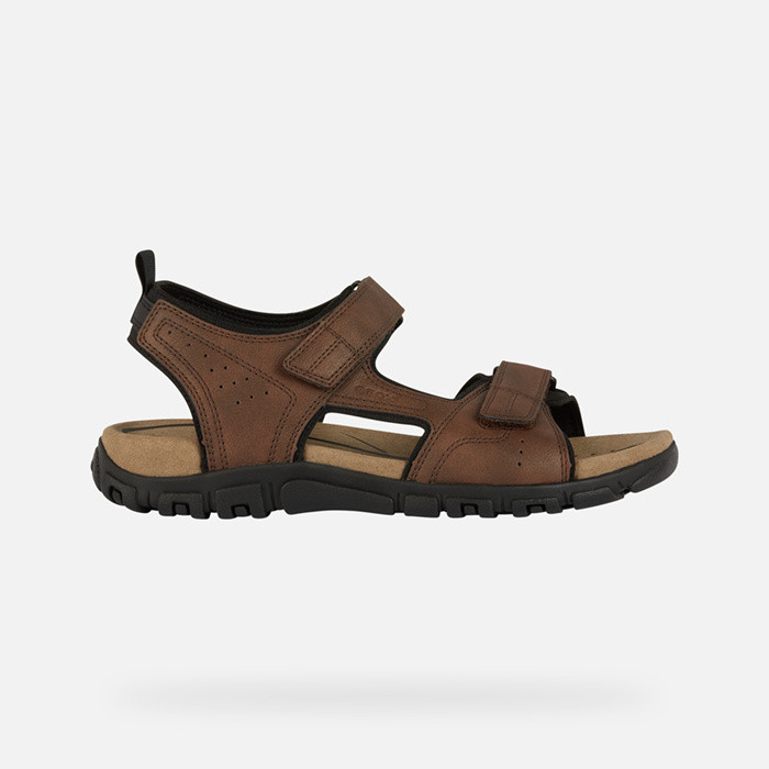 Open sandals STRADA MAN Dark Brown | GEOX
