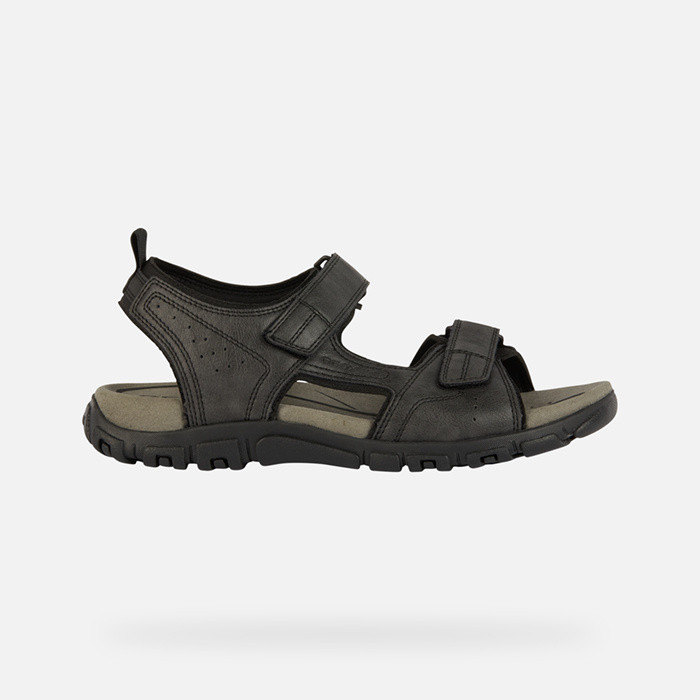 Open sandals STRADA MAN Black | GEOX