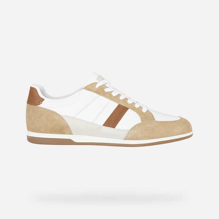 Low top sneakers RENAN MAN White/Browncotto | GEOX