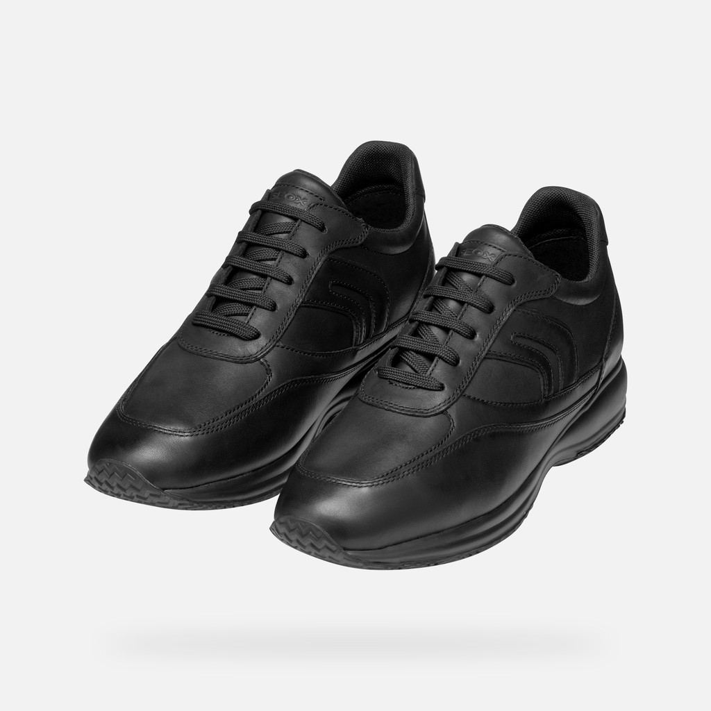 Geox HAPPY UOMO SNEAKERS BASSE in Nero Geox