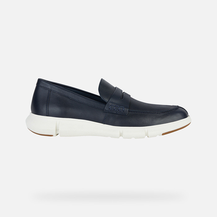 Leather loafers ADACTER F MAN Navy | GEOX