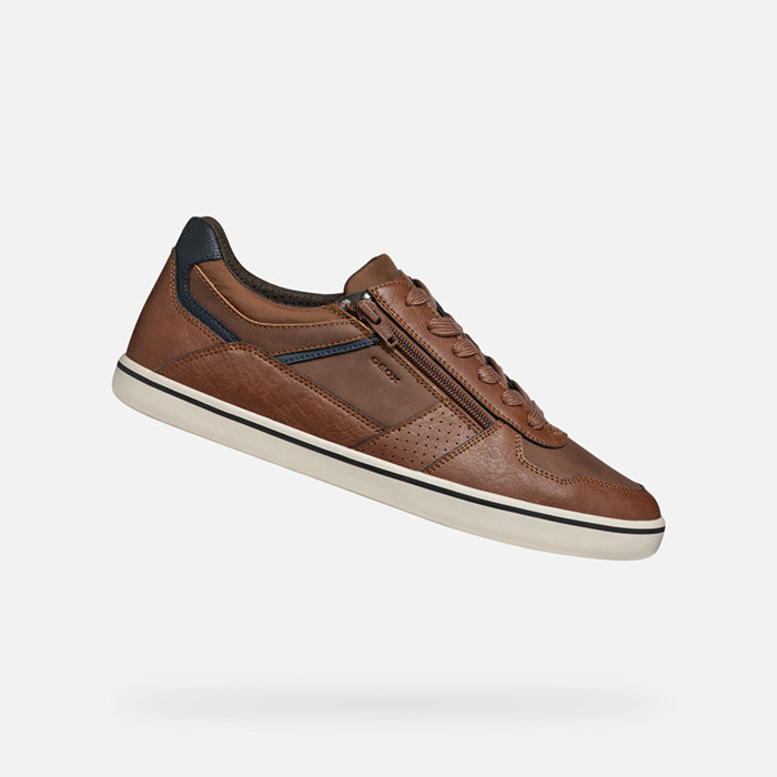 Low top sneakers ELVER MAN Cognac | GEOX