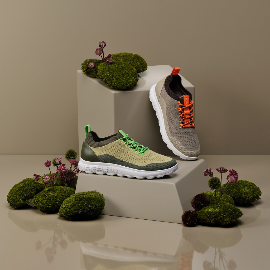 Fabric sneakers SPHERICA MAN Dove Grey/Sand - image number 7 | GEOX