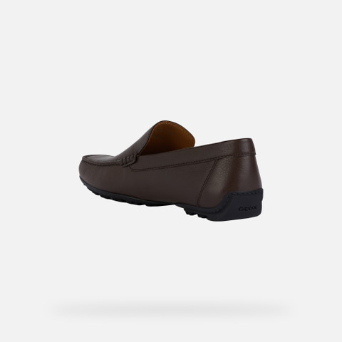 leather loafers KOSMOPOLIS + GRIP MAN Dark Brown - image number 4 | GEOX
