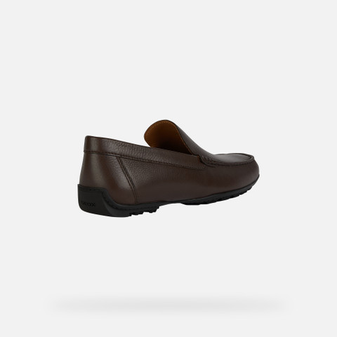 leather loafers KOSMOPOLIS + GRIP MAN Dark Brown - image number 5 | GEOX