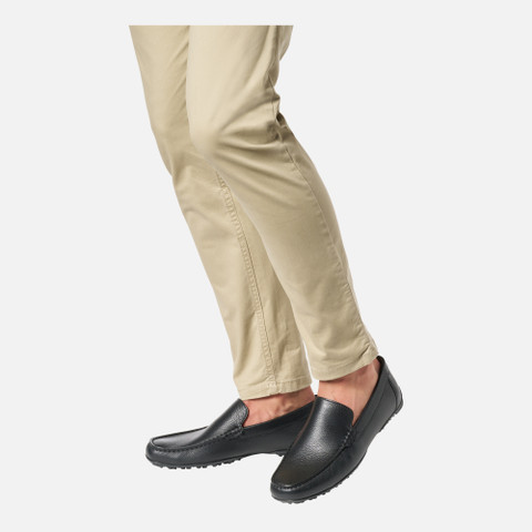 leather loafers KOSMOPOLIS + GRIP MAN Black - image number 2 | GEOX
