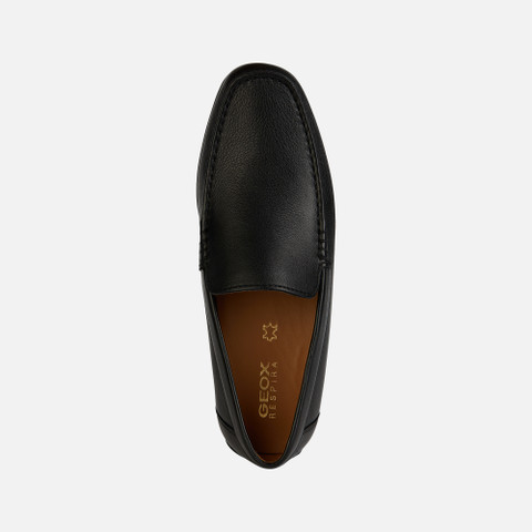 leather loafers KOSMOPOLIS + GRIP MAN Black - image number 6 | GEOX