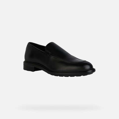 Geox® PALMARIA: Women's black Leather Loafers | Geox® DIAMOND