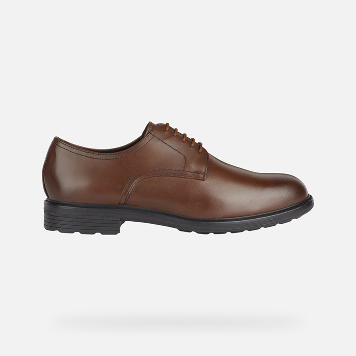 Leather shoes WALK PLEASURE MAN Cognac | GEOX