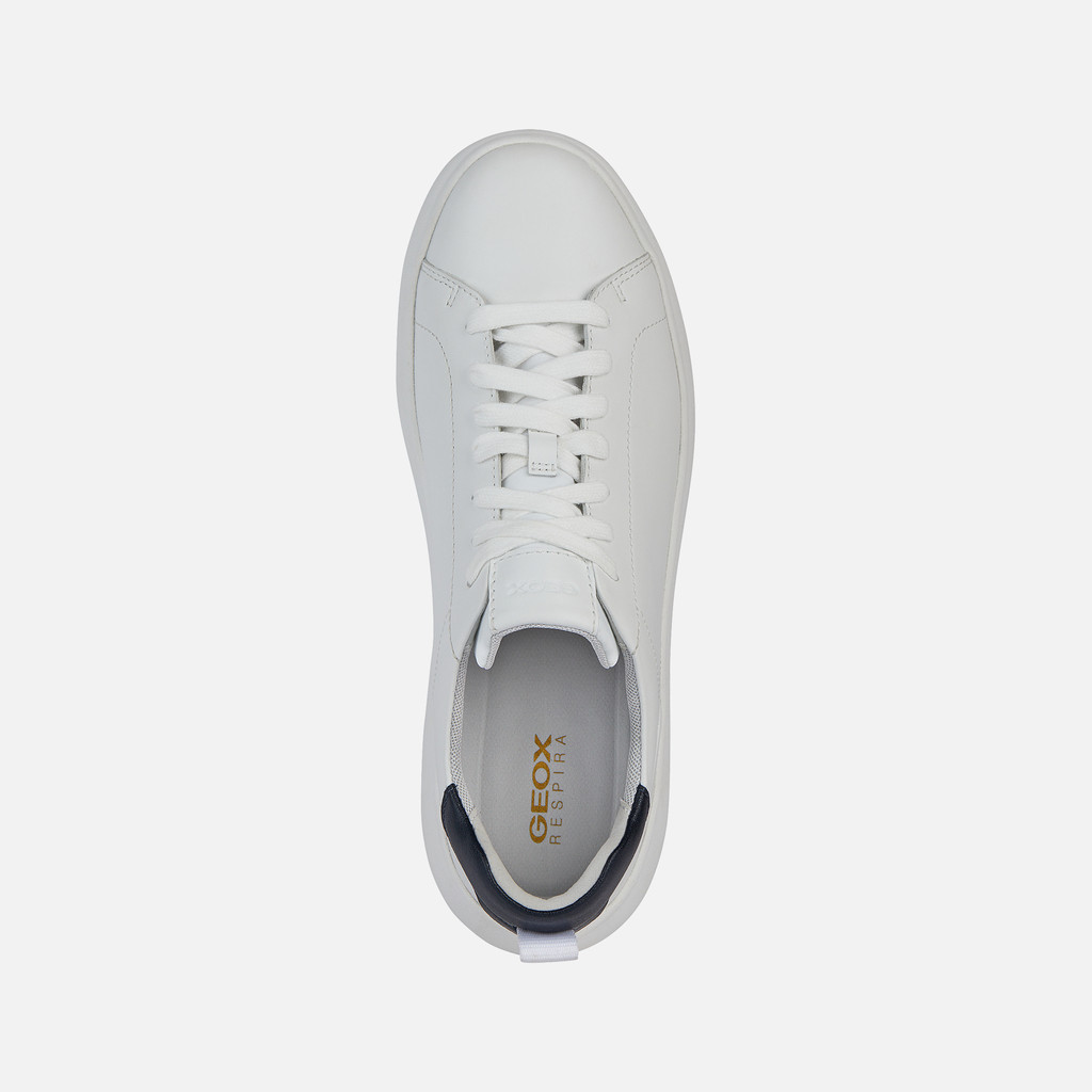Geox® SPHERICA EC4.1: Men's white Low Top Sneakers | Geox®