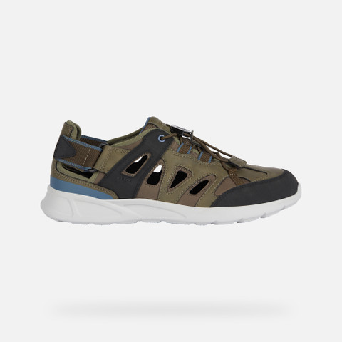 closed toe sandals SANZIO MAN Military - image number 1 | GEOX