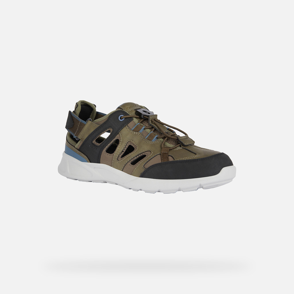 closed toe sandals SANZIO MAN Military - image number 2 | GEOX