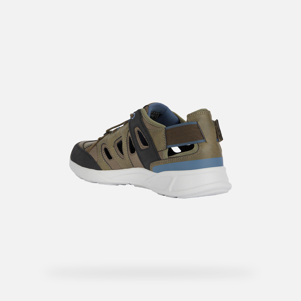 closed toe sandals SANZIO MAN Military - image number 3 | GEOX