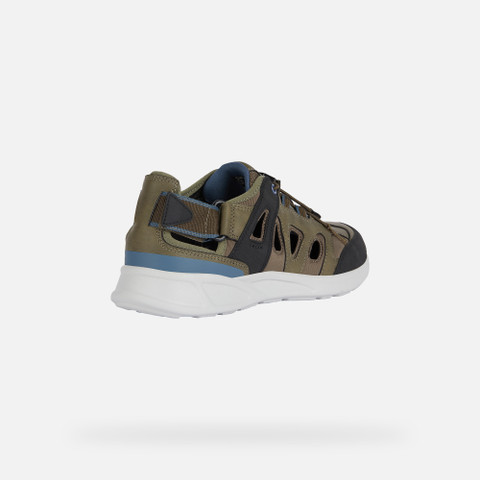 closed toe sandals SANZIO MAN Military - image number 4 | GEOX