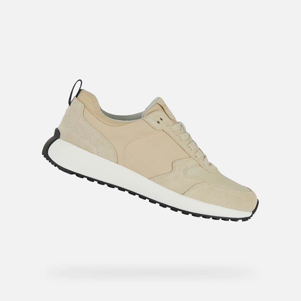 Geox® VOLPIANO: Men's taupe Low Top Sneakers | Geox® SS