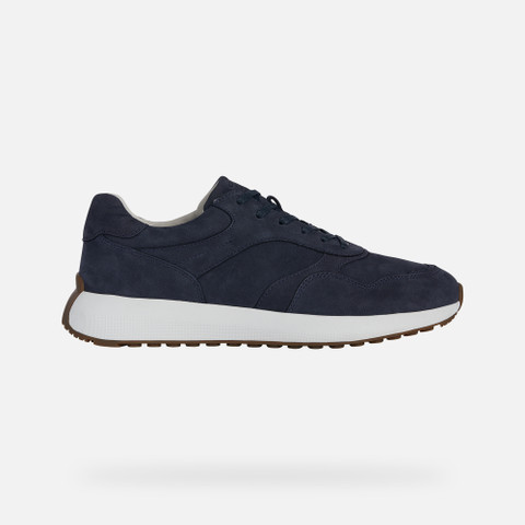 Geox® VOLPIANO: Men's navy Low Top Sneakers | Geox® PRESTIGE