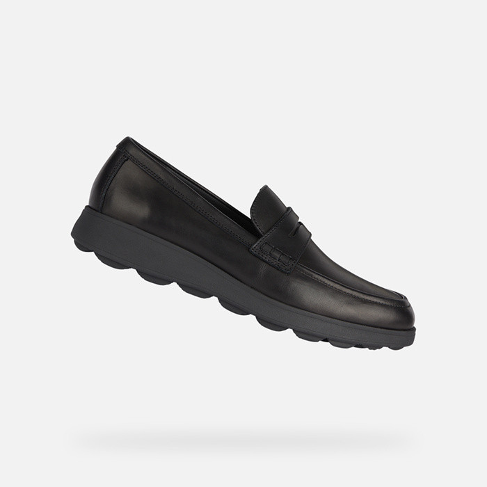 Leather loafers SPHERICA EC10 MAN Black | GEOX