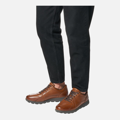 leather shoes SPHERICA EC12 MAN Cognac - image number 2 | GEOX