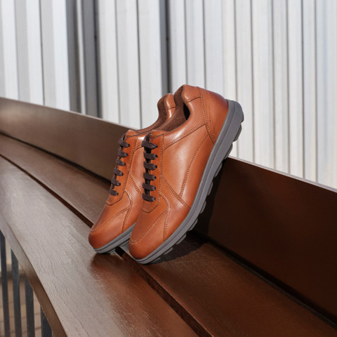 leather shoes SPHERICA EC12 MAN Cognac - image number 8 | GEOX