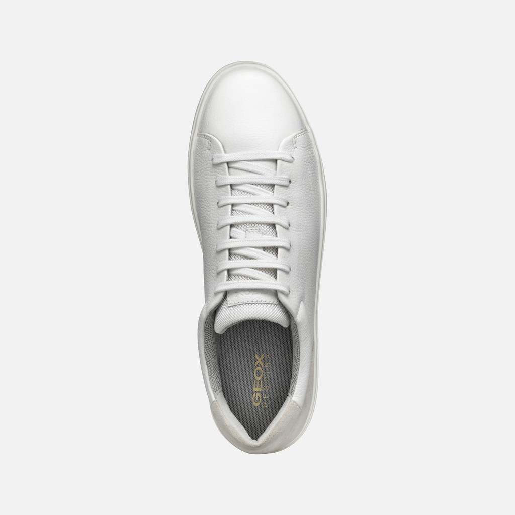 Geox® AVOLA: Men's white Low Top Sneakers | Geox®
