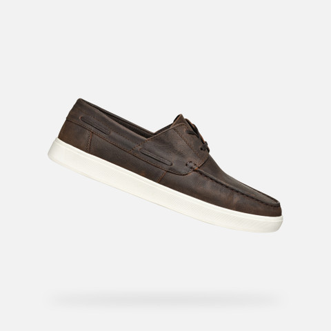 Geox® AVOLA: Men's brown Suede Loafers | Geox®