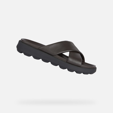 slides shoes SPHERICA EC6 MAN Dark Brown - image number 0 | GEOX