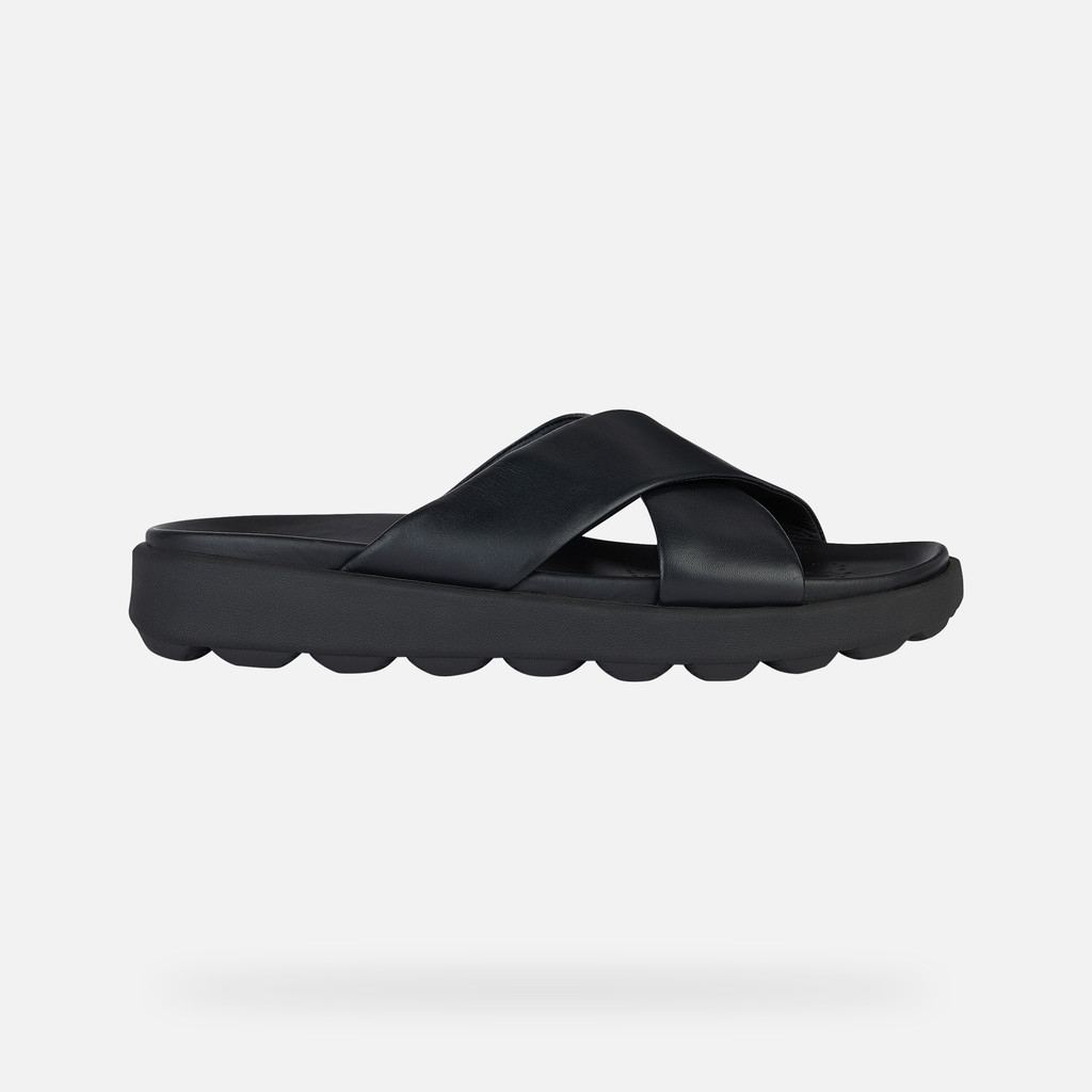 Geox® SPHERICA EC6: Men's black Slides Shoes | Geox® SS