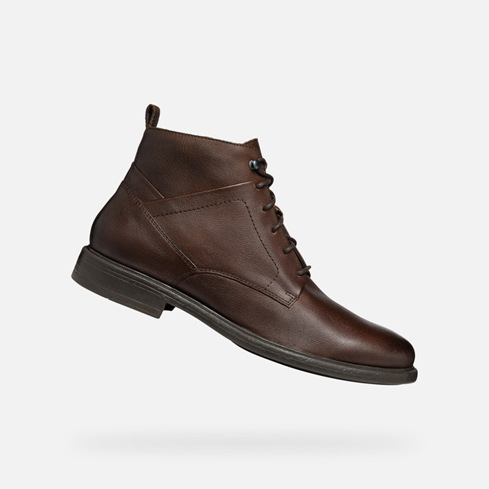 Ankle boots with laces TERENCE MAN Coffee | GEOX