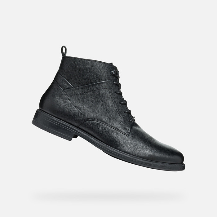 Ankle boots with laces TERENCE MAN Black | GEOX