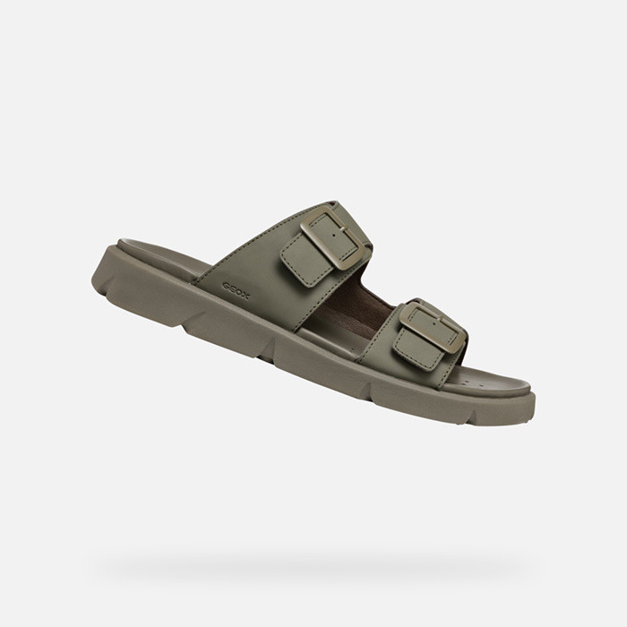 Slides shoes XAND 2S MAN Light Olive Green | GEOX