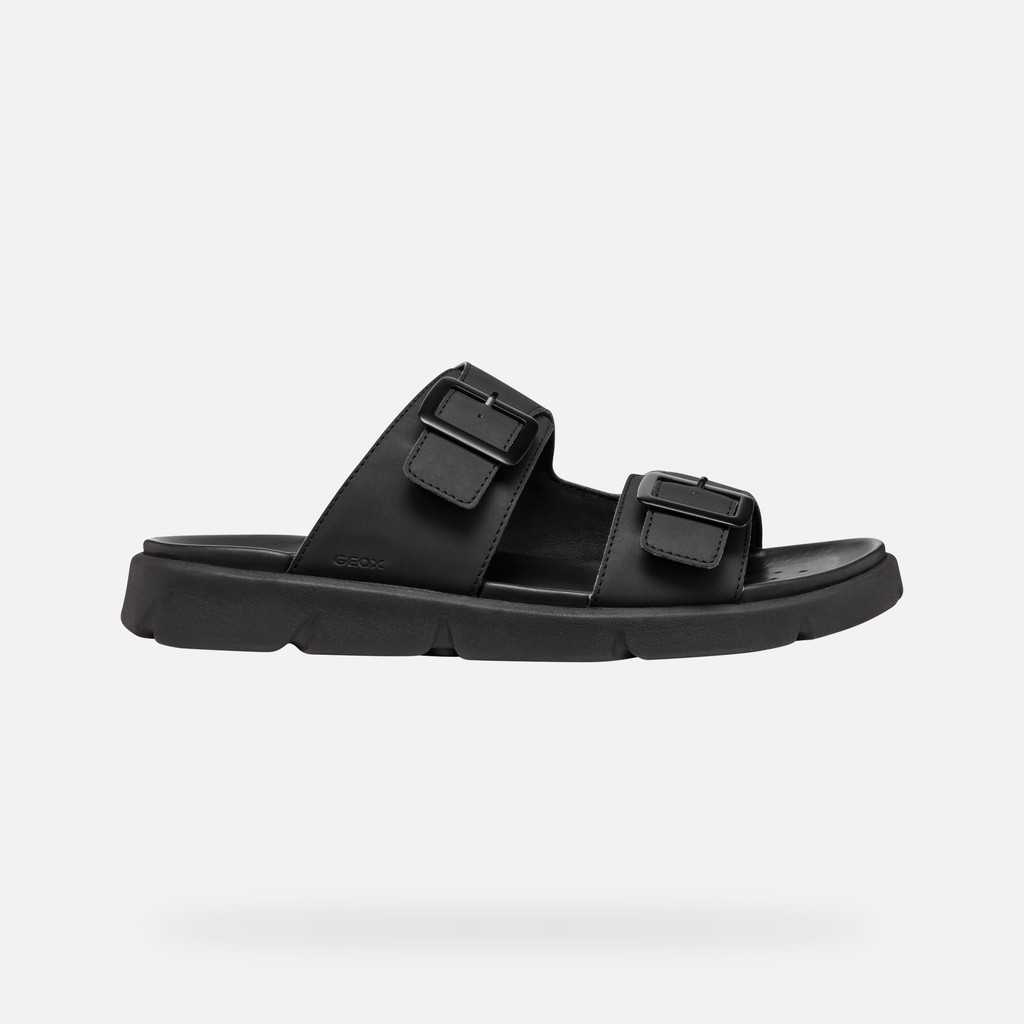 Geox® XAND 2S MAN: Black slides shoes | Geox