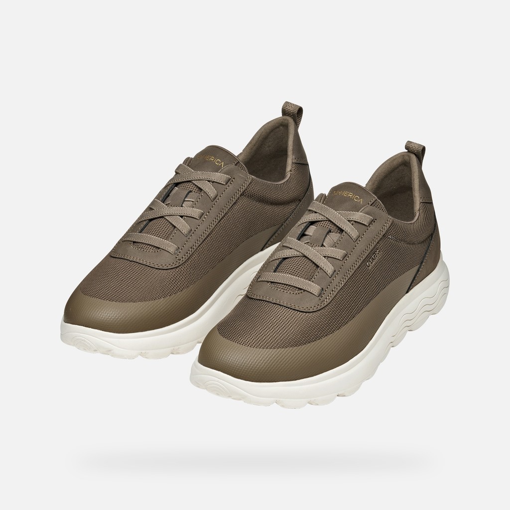 Niedrige Sneakers SPHERICA HERR Taupe - image number 8 | GEOX