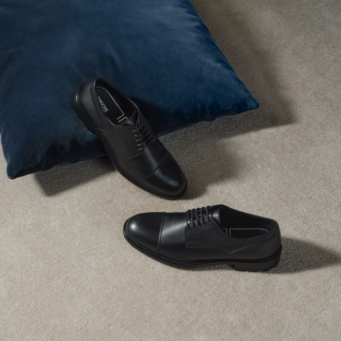 Leather shoes WALK PLEASURE MAN Black - image number 8 | GEOX