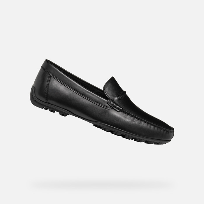 Leather loafers KOSMOPOLIS +GRIP W MAN Black | GEOX