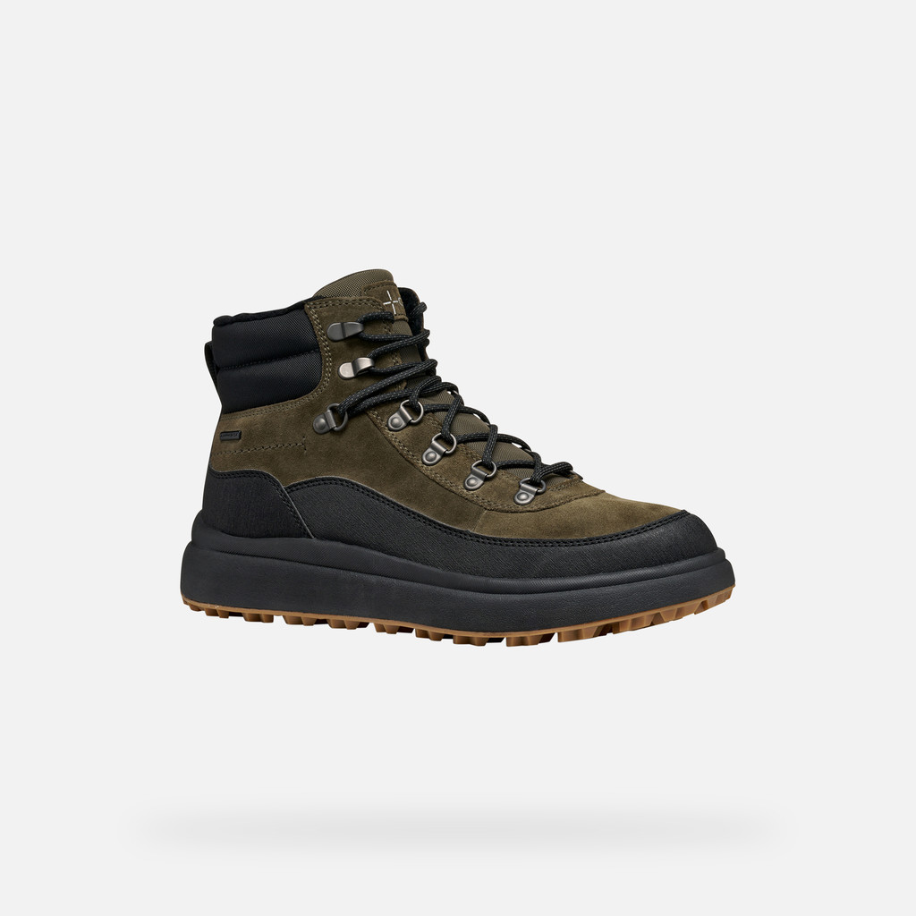 Waterproof boots GRANITO + GRIP ABX MAN Military/Black - image number 3 | GEOX