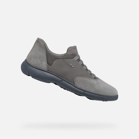 Geox NEBULA 2.0 UOMO SNEAKERS BASSE in Grigio scuro Blu navy Geox