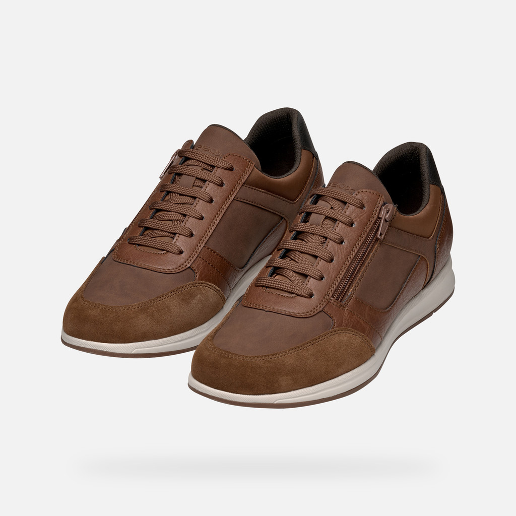 Geox AVERY MAN Brown cotto Low Top Sneakers Geox