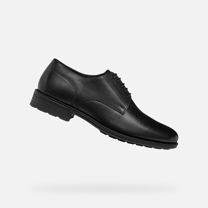 Sapatos de pele WALK PLEASURE F HOMEM Preto | GEOX