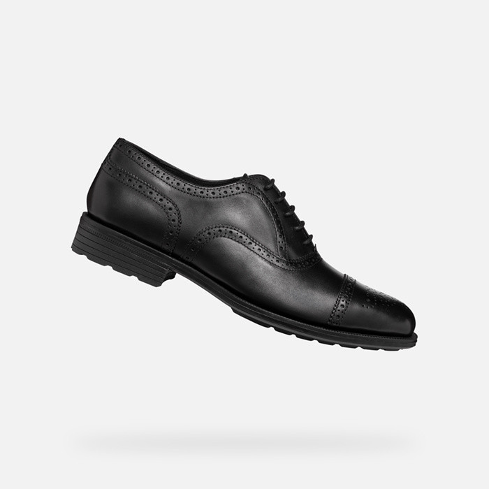 Scarpe in pelle WALK PLEASURE F UOMO Nero | GEOX