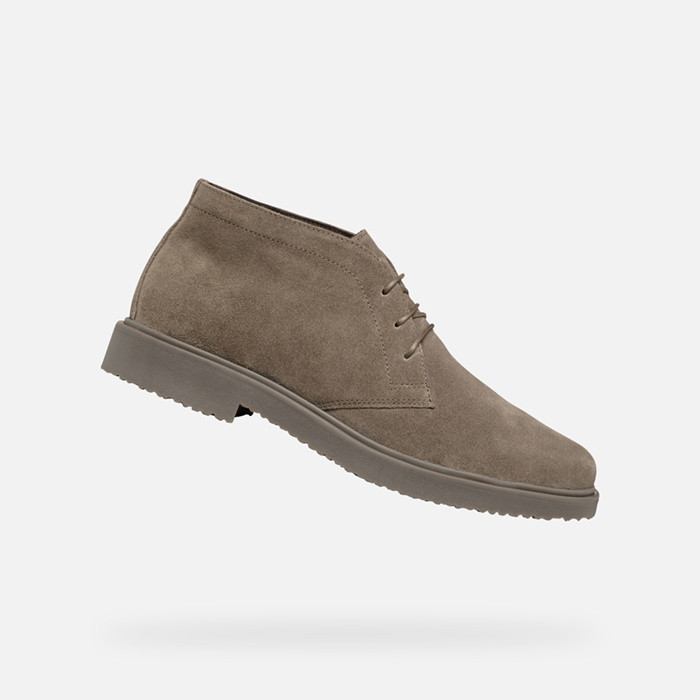Suede ankle boots MASSIMIANO MAN Dove grey | GEOX