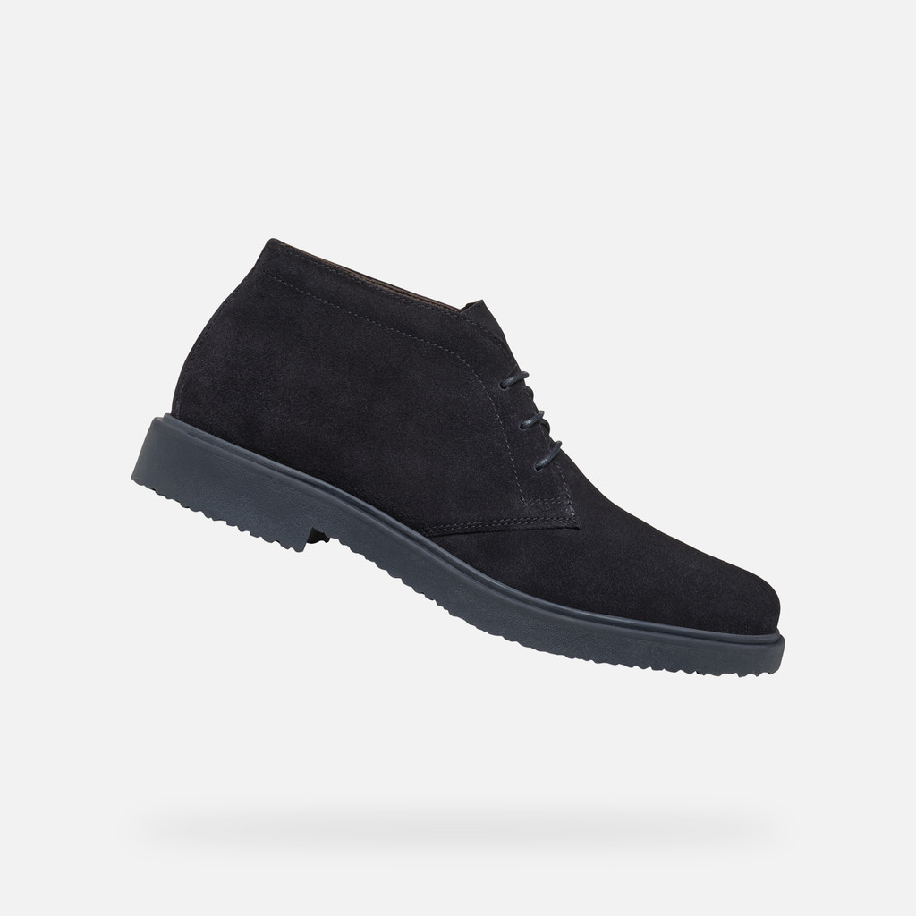 Geox MASSIMIANO MAN Navy suede ankle boots Geox