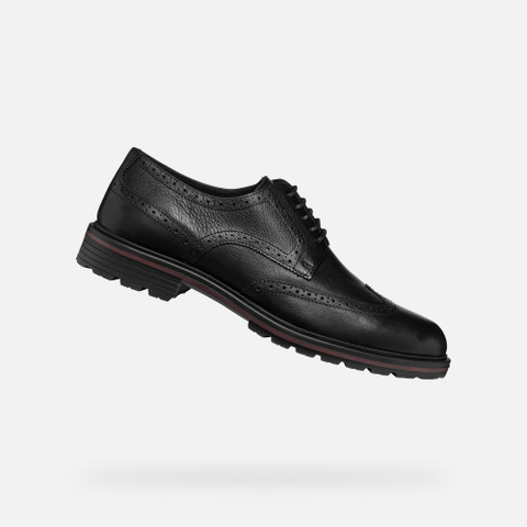 Geox WALK PLEASURE C MAN Black leather shoes Geox