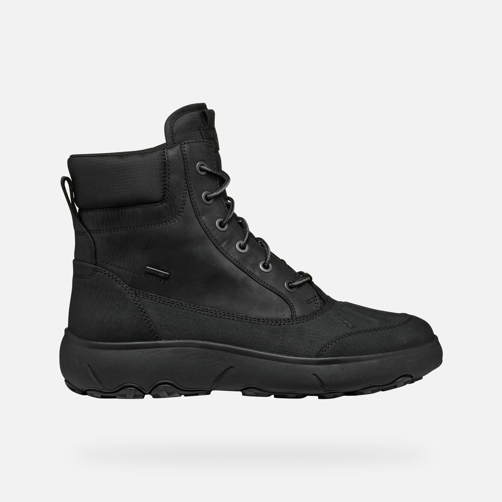 Geox® NEBULA + GRIP ABX MAN: Black mid calf boots | Geox